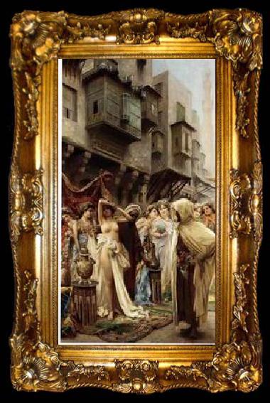 framed  unknow artist Arab or Arabic people and life. Orientalism oil paintings 41, ta009-2